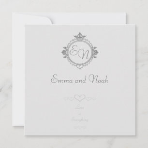 Carte Customiser les noms, initiales et phrase Aimer