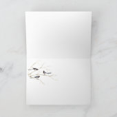 Carte Customisez cette Magpie, Aquarelle d'oiseaux Salut (Intérieur)