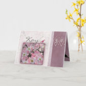 Carte Customisez votre 90e anniversaire (Fleur jaune)