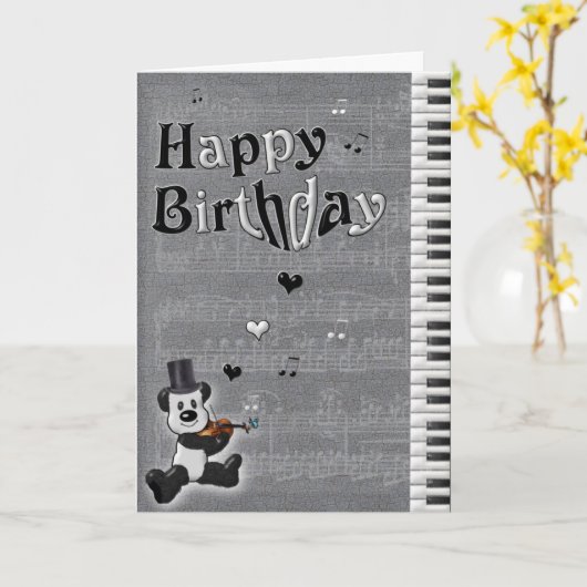 Carte Customizable Birthday Panda Card (Fleur jaune)
