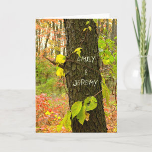 CARTE CUSTOMIZABLE//TREE AVEC LE FEUILLE "DÉCOUPÉ" DE