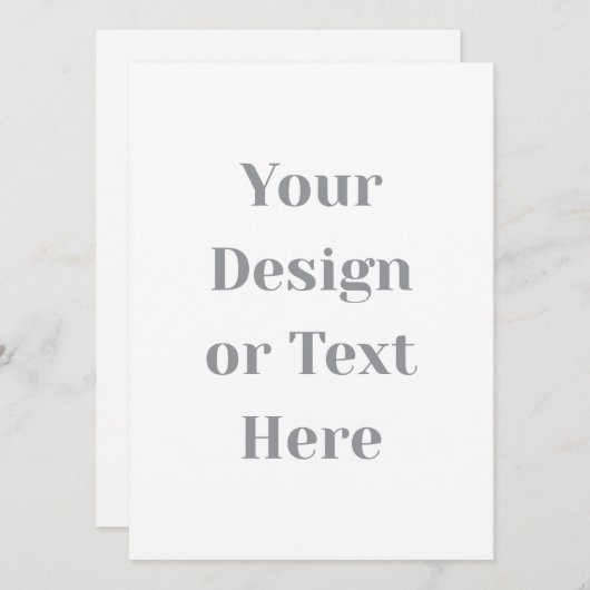 Carte Customizable Your Design or Text Here Personalized (Devant / Derrière)
