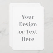 Carte Customizable Your Design or Text Here Personalized (Devant / Derrière)