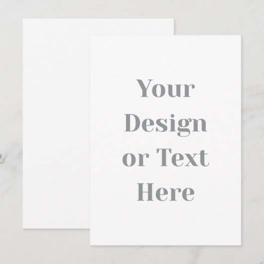 Carte Customizable Your Design or Text Here Personalized (Devant / Derrière)