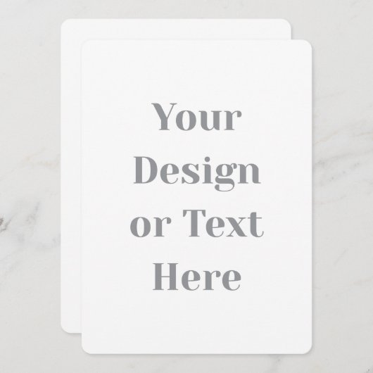 Carte Customizable Your Design or Text Here Personalized (Devant / Derrière)