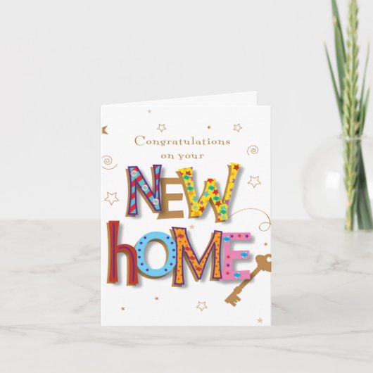 Carte Customize Your New Home Card - Congratulations (Devant)