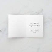 Carte Customize Your New Home Card - Congratulations (Intérieur)