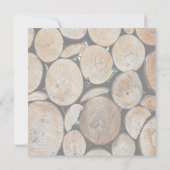 Carte Cut Tree Branch Logs Stacked Pattern Photograph  (Dos)