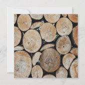 Carte Cut Tree Branch Logs Stacked Pattern Photograph  (Devant)