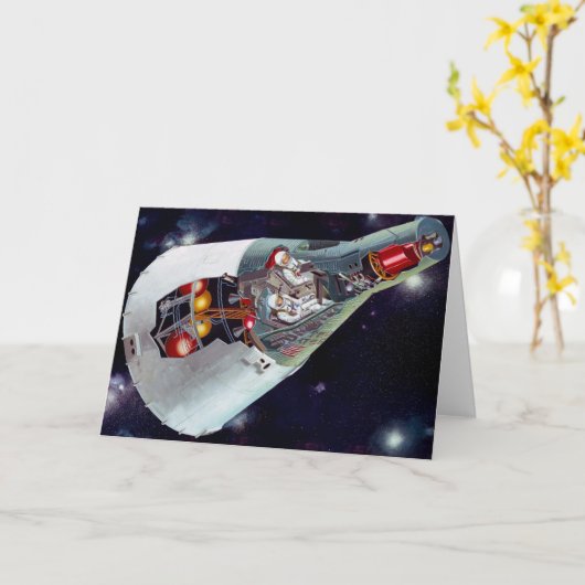 Carte Cutaway Un Appareil Spacecraft Gemini À Deux Perso (Fleur jaune)