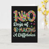 Carte Cute 100 Days Making A Difference Puzzle Inclusion (Fleur jaune)