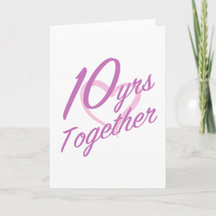 Carte Cute 10e Anniversaire