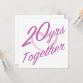 Carte Cute 20e Anniversaire (Devant/Arrière en situation)