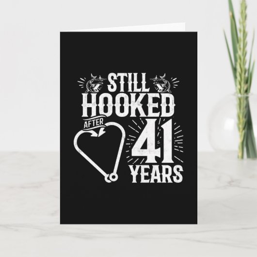 Carte Cute 41e Anniversaire de Mariage Couple Marié 41 A (Devant)