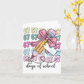 Carte Cute 67 Days Smarter 67 Days Of School Coquette Bo (Fleur jaune)