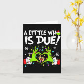 Carte Cute A Little Who Is Due Christmas Pregnancy Annou (Fleur jaune)