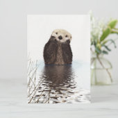 Carte Cute Adorable Fluffy Otter Animal (Debout devant)