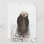 Carte Cute Adorable Fluffy Otter Animal (Dos)