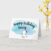 Carte Cute Ajouter un nom Bonne fête d'anniversaire (Fleur jaune)