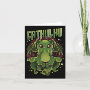 Carte Cute & ; Funny Cathulhu Kawaii Cat Cthulhu