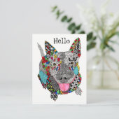 Carte Cute and Colorful Pitbill Greeting Card (Debout devant)