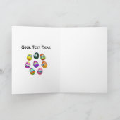 Carte Cute and Funny Easter Eggs Cartoon (Intérieur)
