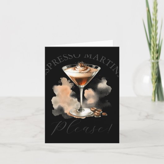 Carte Cute And Funny Espresso Martini (Devant)