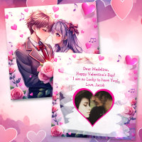 Cute Anime Personnalisé Saint Valentin