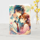 Carte Cute Anime Thème Personnalisé Saint Valentin (Fleur jaune)