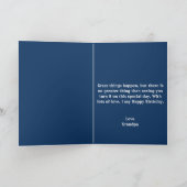 Carte Cute Astronaut Rocket Blue Galaxy 8e anniversaire (Intérieur)