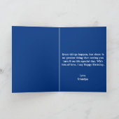 Carte Cute Astronaut Space Rocket Mars Blue 8e anniversa (Intérieur)