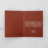 Carte Cute astronaute Supernova Brown 8e anniversaire (Intérieur)