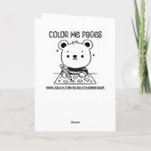 Carte Cute Axolotl | Page de couleur Anniversaire (Dos)