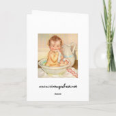Carte Cute Baby Having a Bath (Dos)