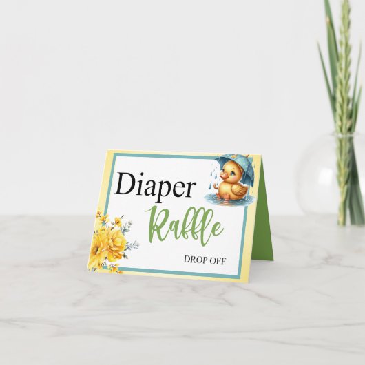 Carte Cute Baby shower de canard en caoutchouc Déchets d (Devant)