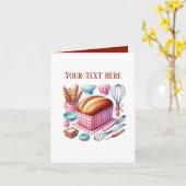 Carte Cute Bakery bread customizable (Fleur jaune)