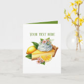 Carte Cute Bakery lemon pie customizable (Fleur jaune)