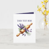 Carte Cute bakery rolling pin customizable (Fleur jaune)