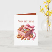Carte Cute bakery sweet box customizable (Fleur jaune)