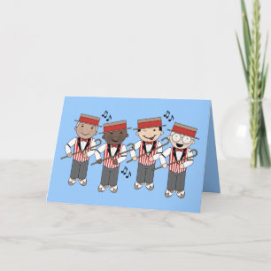 Carte Cute Barbershop Quartet Cadeau