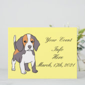 Carte Cute Beagle (Debout devant)
