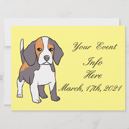 Carte Cute Beagle (Devant)