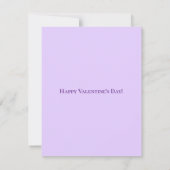 Carte Cute Bear Love Purple Mittens Valentine's Day Card (Dos)