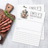 Carte Cute Bear personnalisée Recette 8.5x11