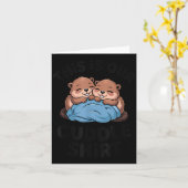 Carte Cute Beaver Couple This Is Our Cuddle (Fleur jaune)