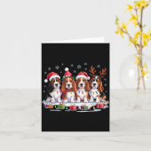 Carte Cute Bet Hound Christmas Pupes Dog Lovers Funny Ho (Fleur jaune)