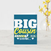 Carte Cute Big Cousin Loading 2026 Promoted To Big Cousi (Fleur jaune)