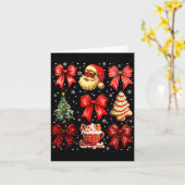 Carte Cute Black Christmas Santa Tree Cake Xmas Women Gi (Fleur jaune)