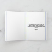 Carte Cute Bleu et Blanc Trex Mari 60e anniversaire (Intérieur)