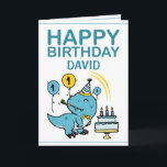 Carte Cute Blue T-Rex Dinosaur Grandson 1er anniversaire<br><div class="desc">Cute Blue T-Rex Dinosaur Grandson 1er anniversaire, ce design est pour tous ceux qui cherchent quelque chose de gentil pour un petit garçon à son 1er anniversaire. Si vous cherchez des invitations pour 1er anniversaire, surtout pour votre petit-fils, celle-ci est parfaitement ce dont vous avez besoin. Le design comprend un...</div>